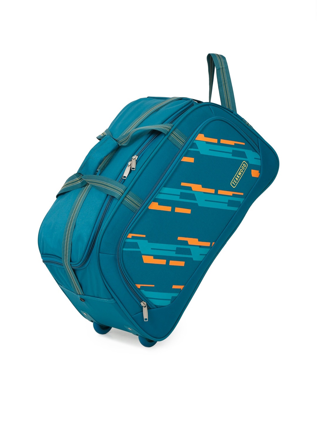 

Teakwood Leathers Printed Small Duffel Bag, Teal