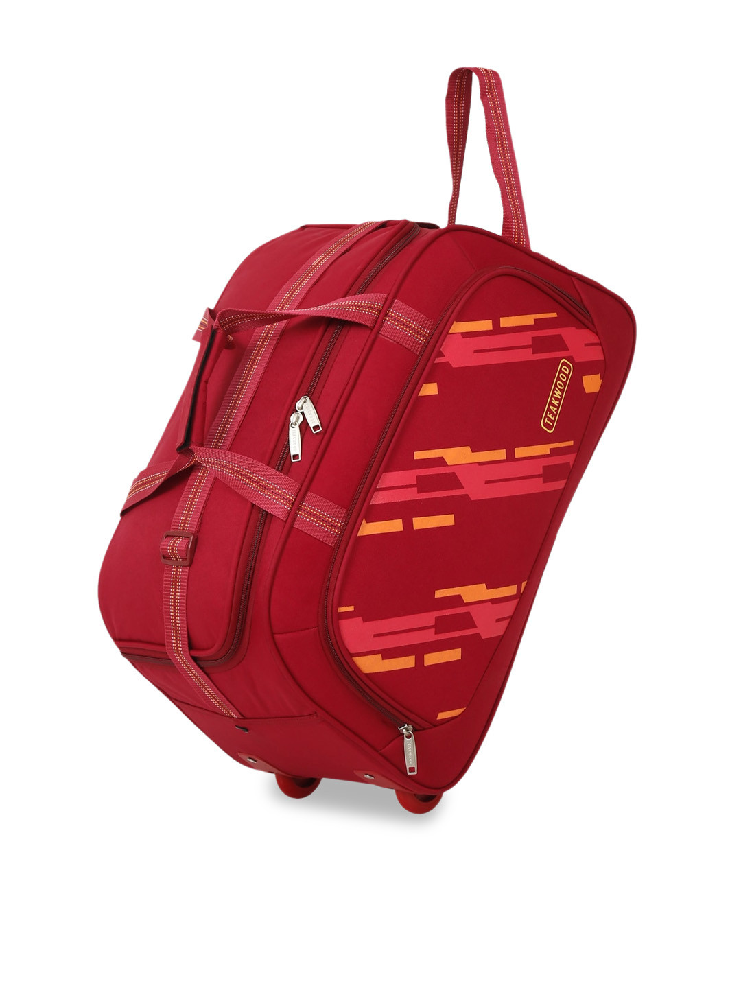 

Teakwood Leathers Printed Medium Duffel Bag, Maroon