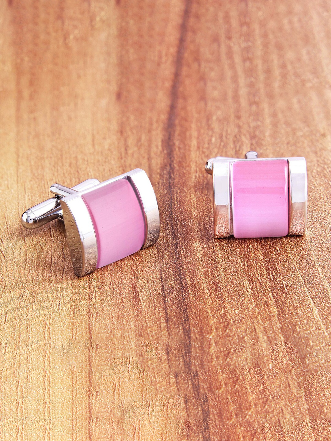

ZIVOM Rectangle Crystal Formal Shirt Cufflinks, Silver