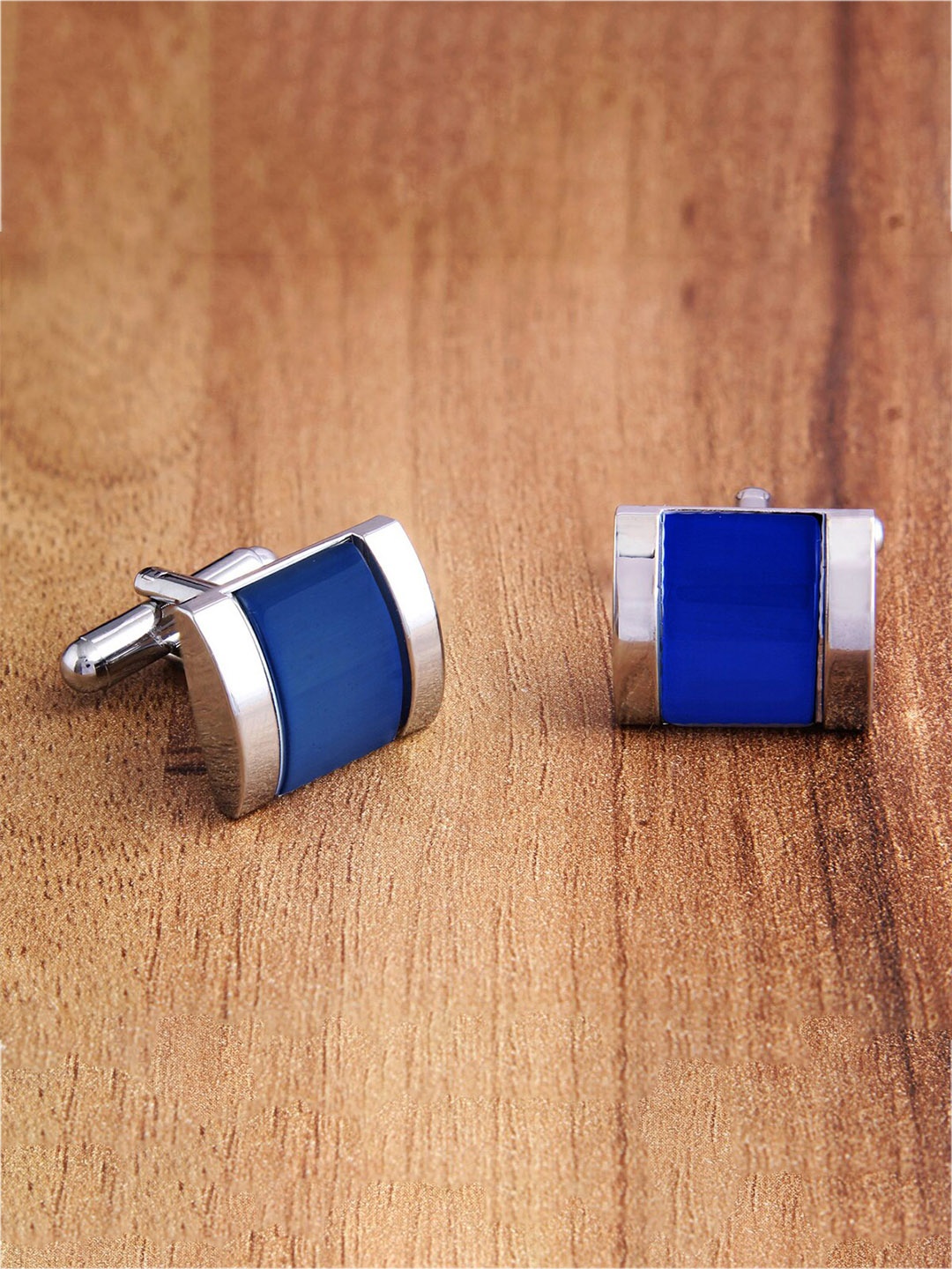 

ZIVOM Rectangle Crystal Formal Shirt Cufflinks, Silver