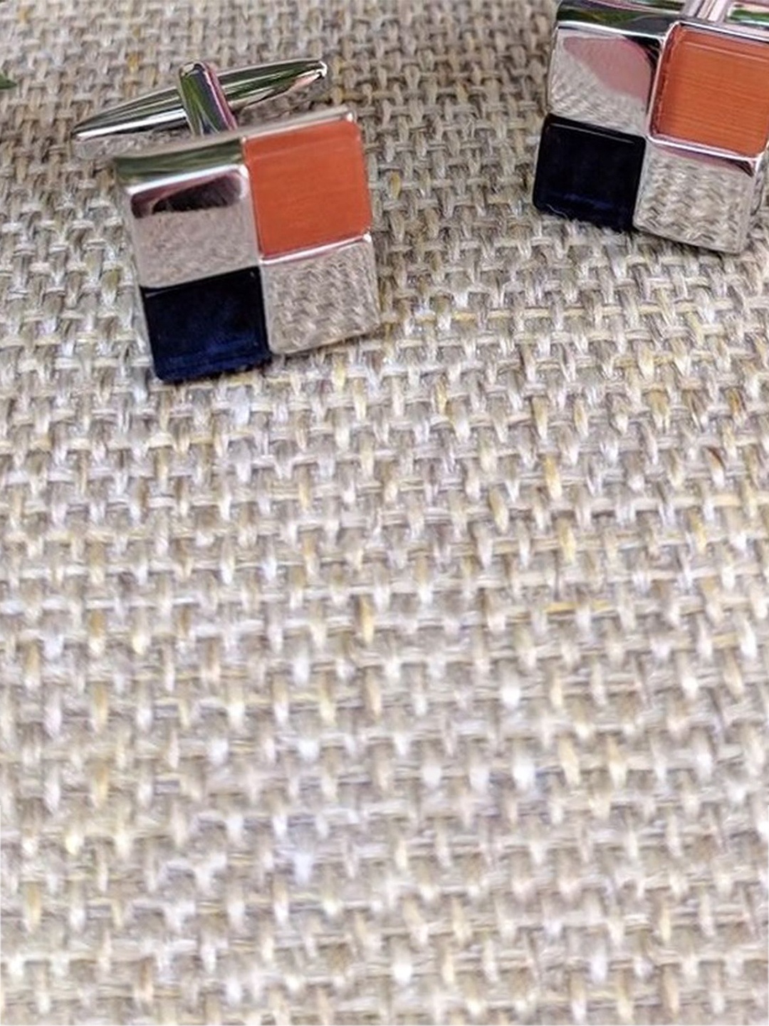 

ZIVOM Men Silver-Plated Formal Shirt Cufflinks
