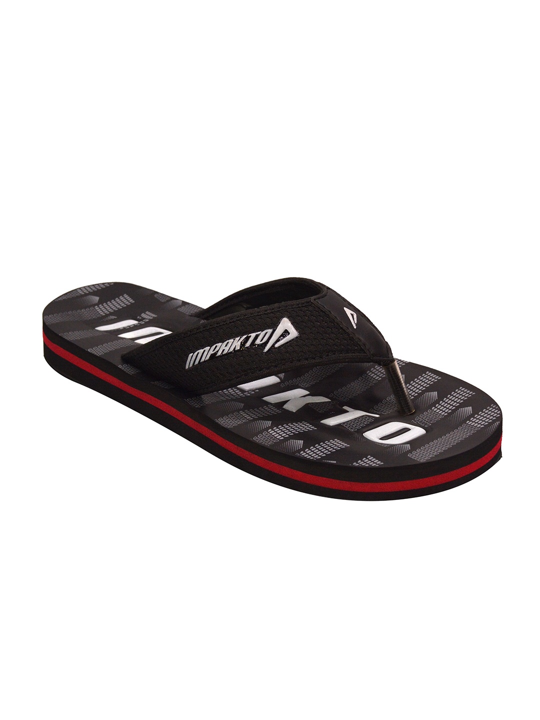 

IMPAKTO Men Printed Thong Flip-Flops, Black