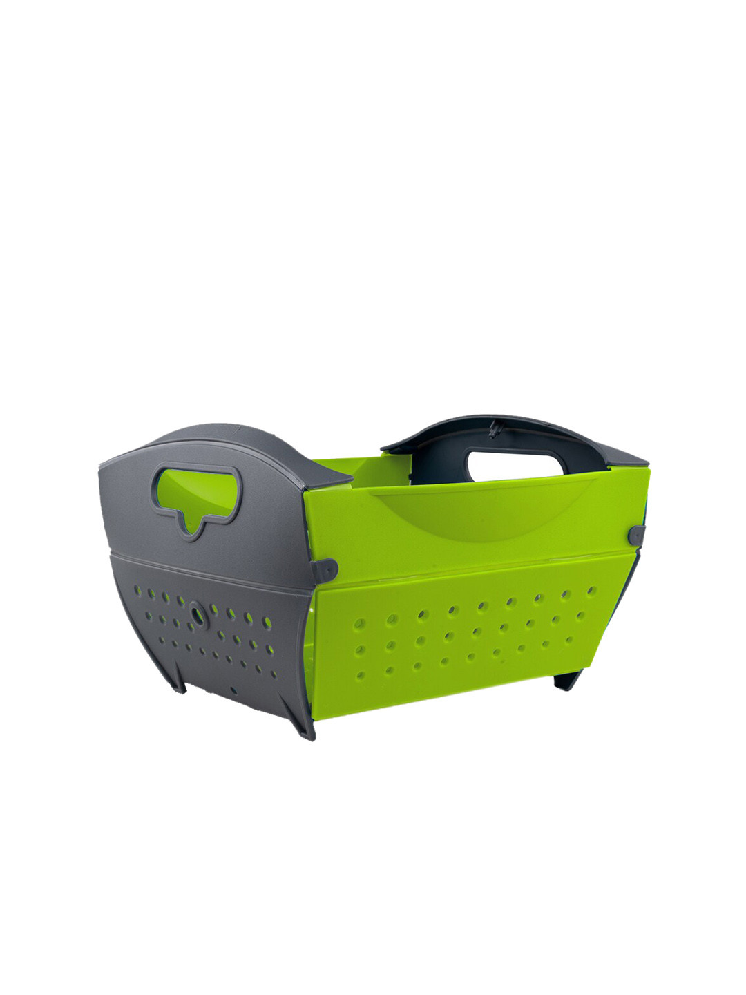 

Home Puff Collapsible Green & Grey Basket With Strainer