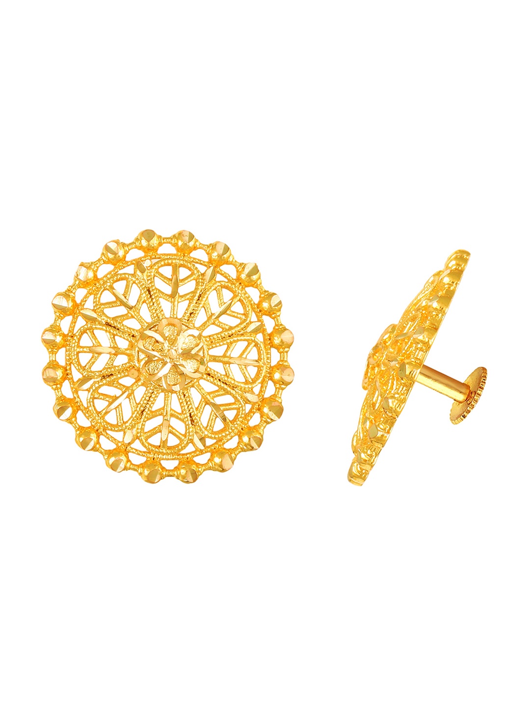

Vighnaharta Gold-Plated Floral Studs Earrings