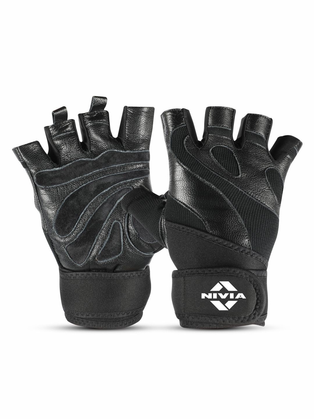 

NIVIA Wrist Grip Gym Gloves, Black