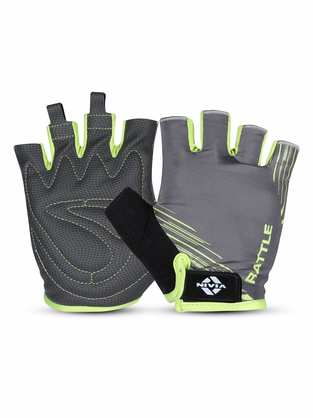 

NIVIA 4-Way Stretch Rattle Gym Gloves, Green