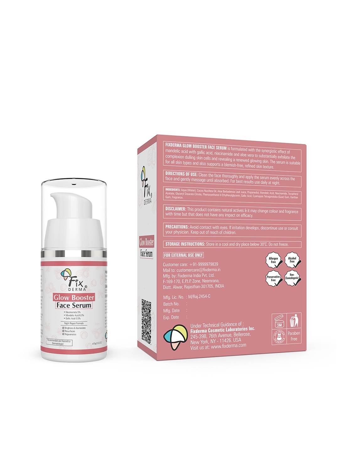 

FIXDERMA Glow Booster Face Serum with 5% Niacinamide - 15 g, White
