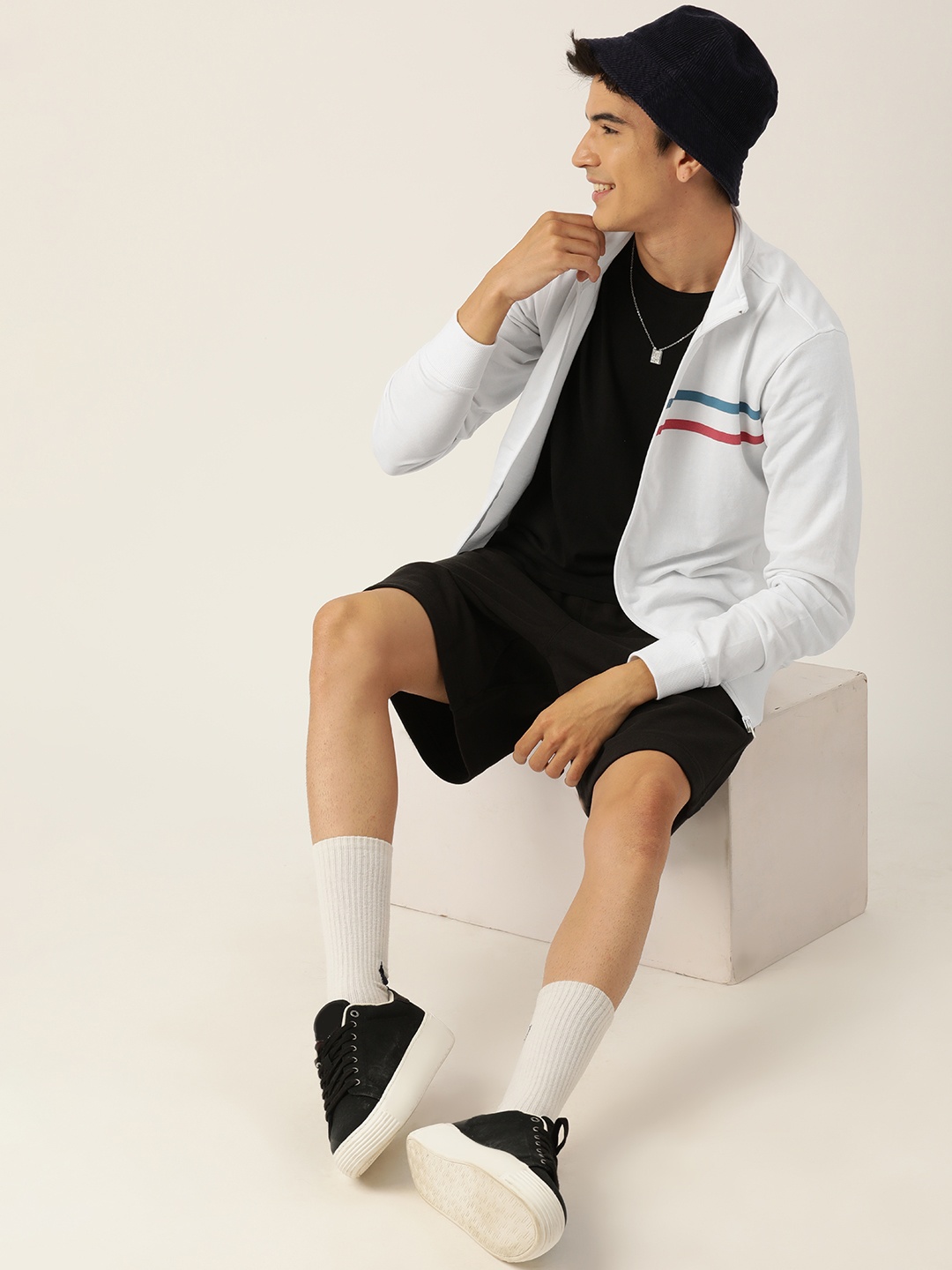 

Mast & Harbour Front-Open Sweatshirt, White