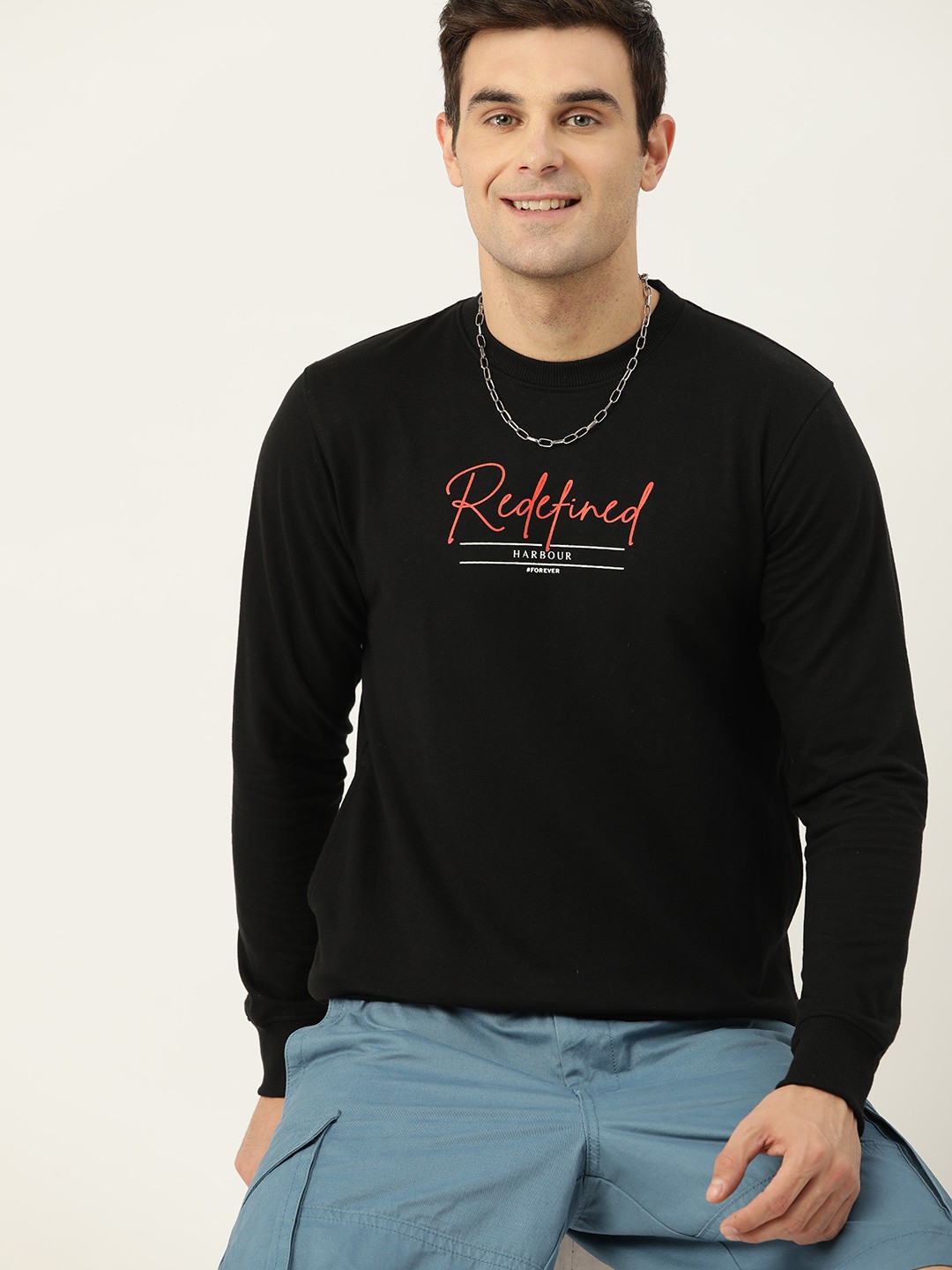 

Mast & Harbour Printed Sweatshirt, Black
