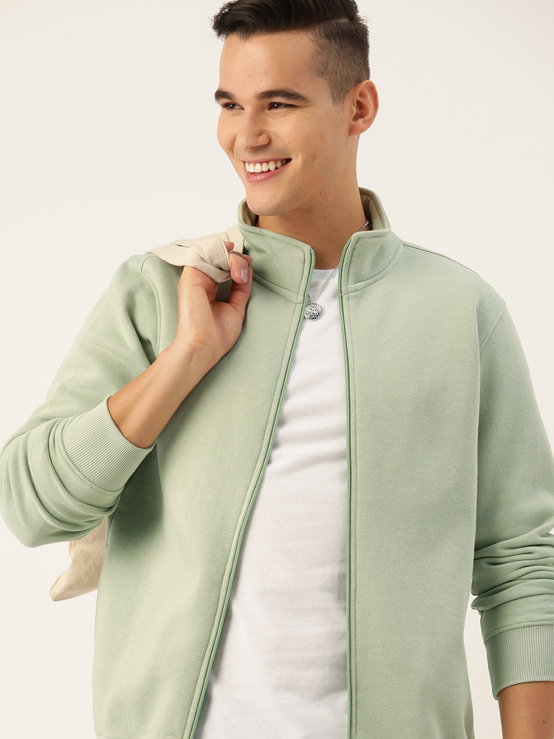 

Mast & Harbour Mock Collar Sweatshirt, Green
