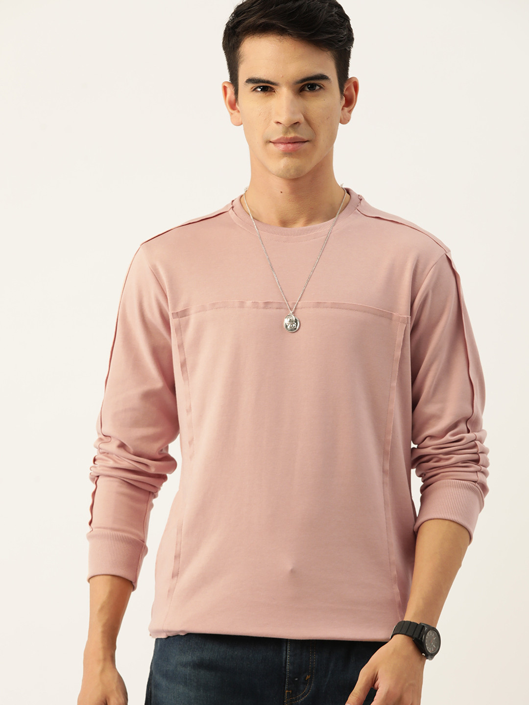 

Mast & Harbour Round Neck Sweatshirt, Pink