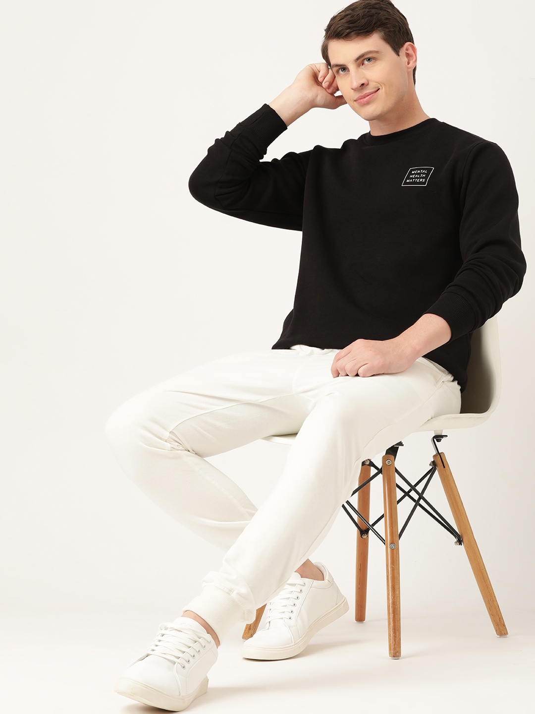

M&H Easy Printed Detail Sweatshirt, Black