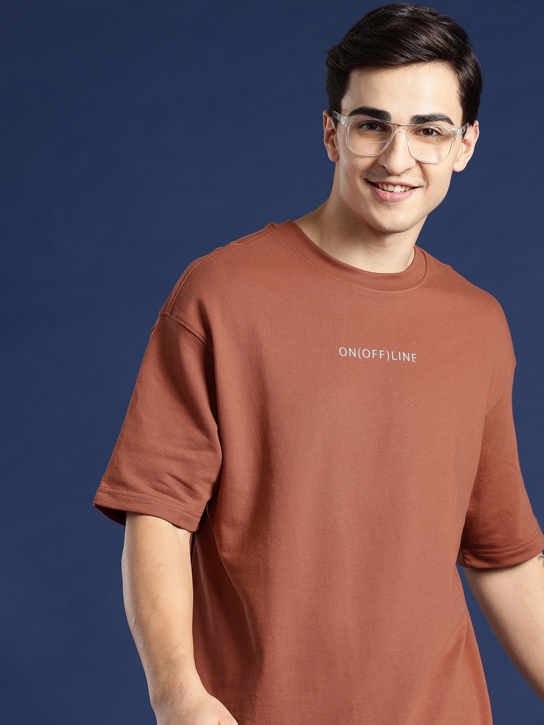 

Mast & Harbour Drop-Shoulder Sleeves T-shirt, Rust