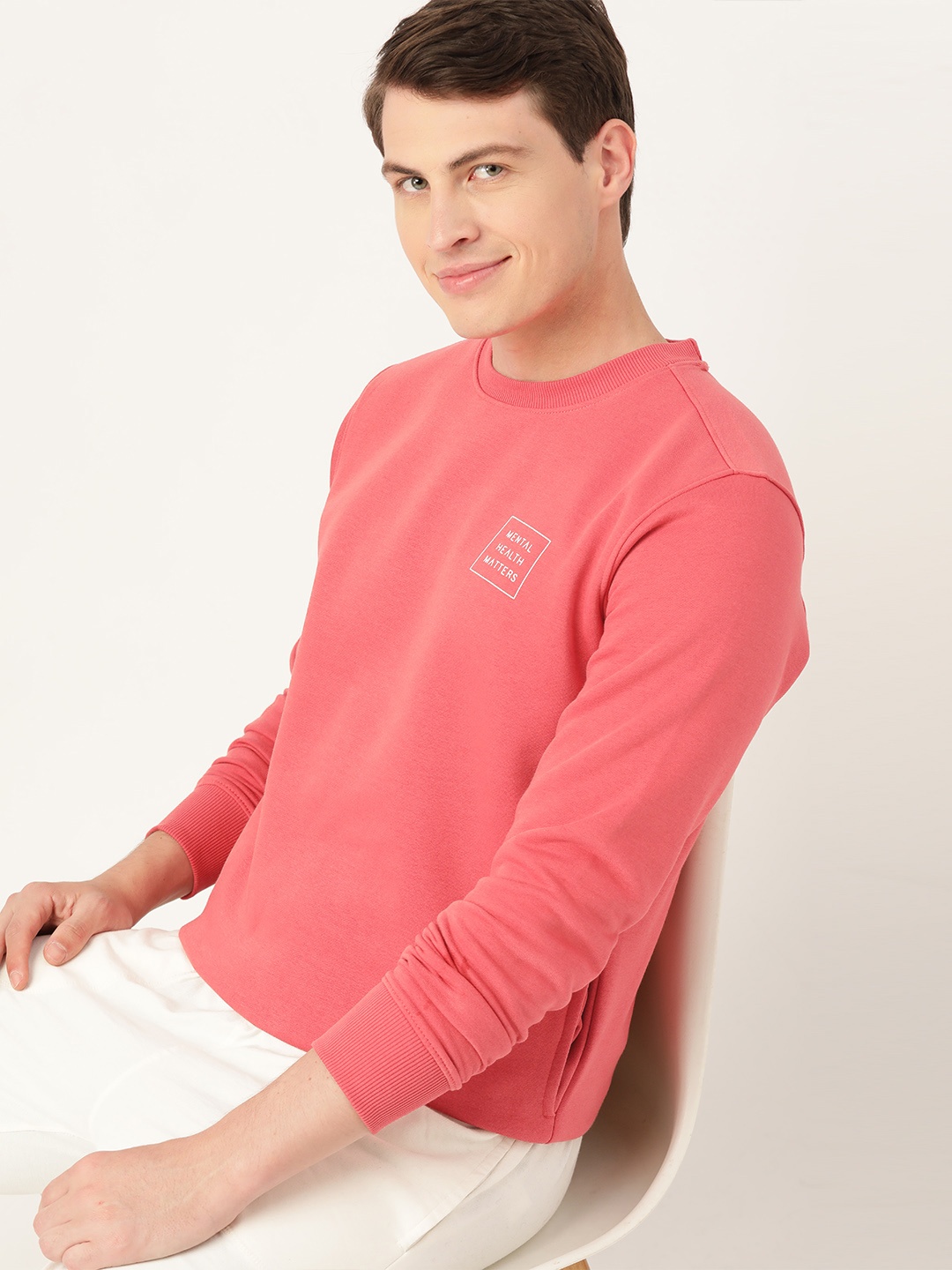 

M&H Easy Printed Detail Sweatshirt, Pink