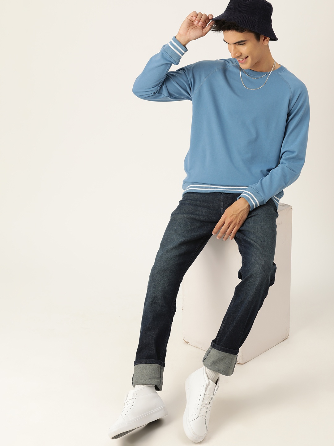 

Mast & Harbour Pullover Regular Fit Sweatshirt, Blue