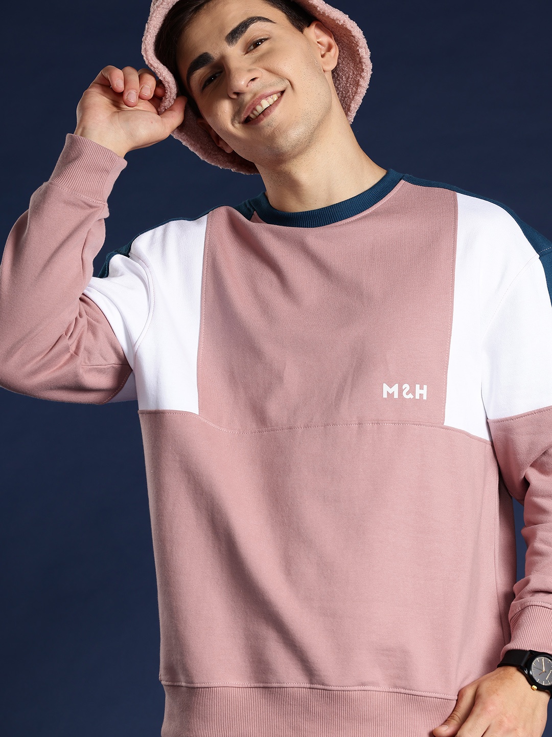 

Mast & Harbour Colourblocked Sweatshirt, Rose
