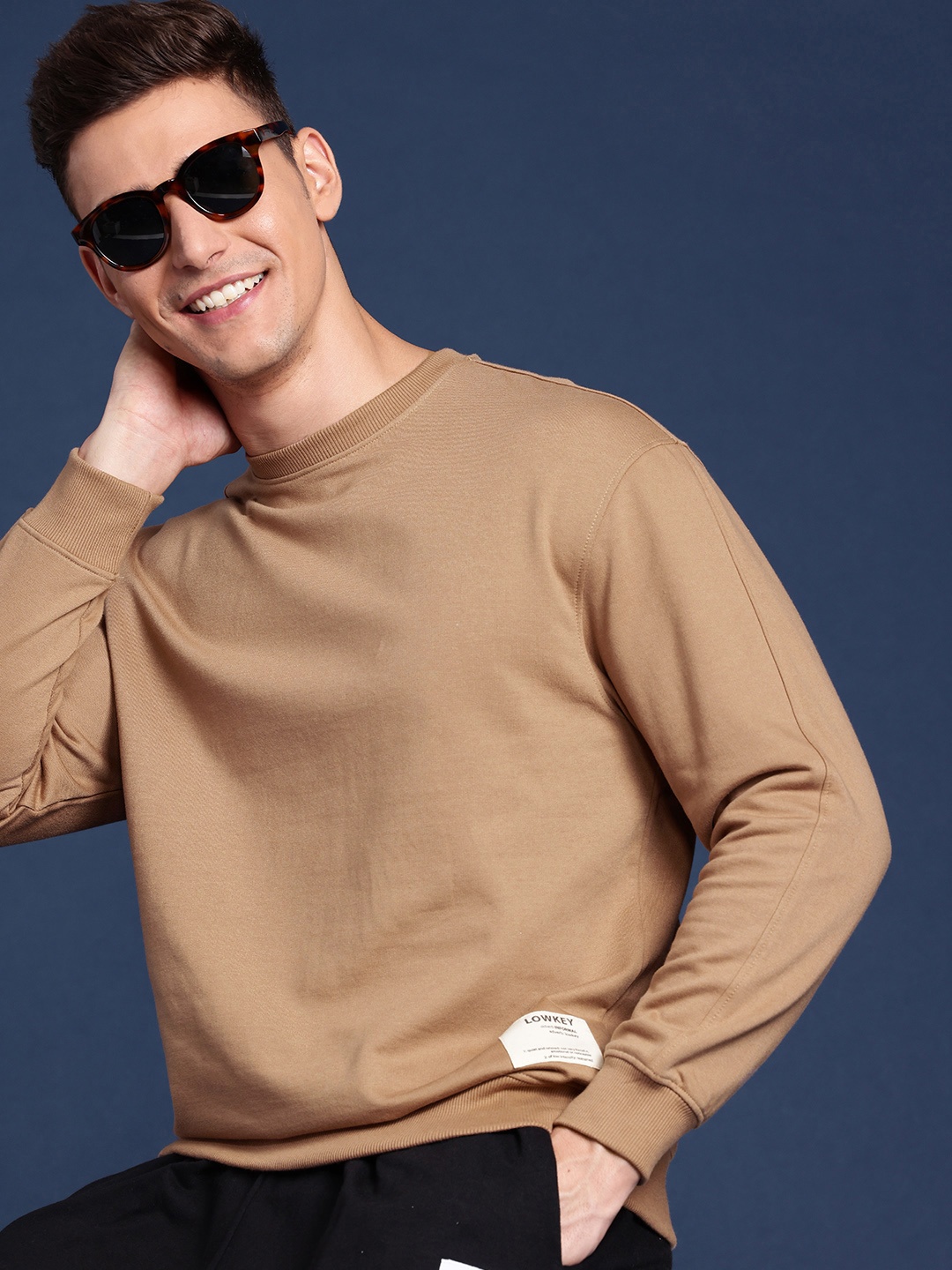 

Mast & Harbour Round Neck Sweatshirt, Brown