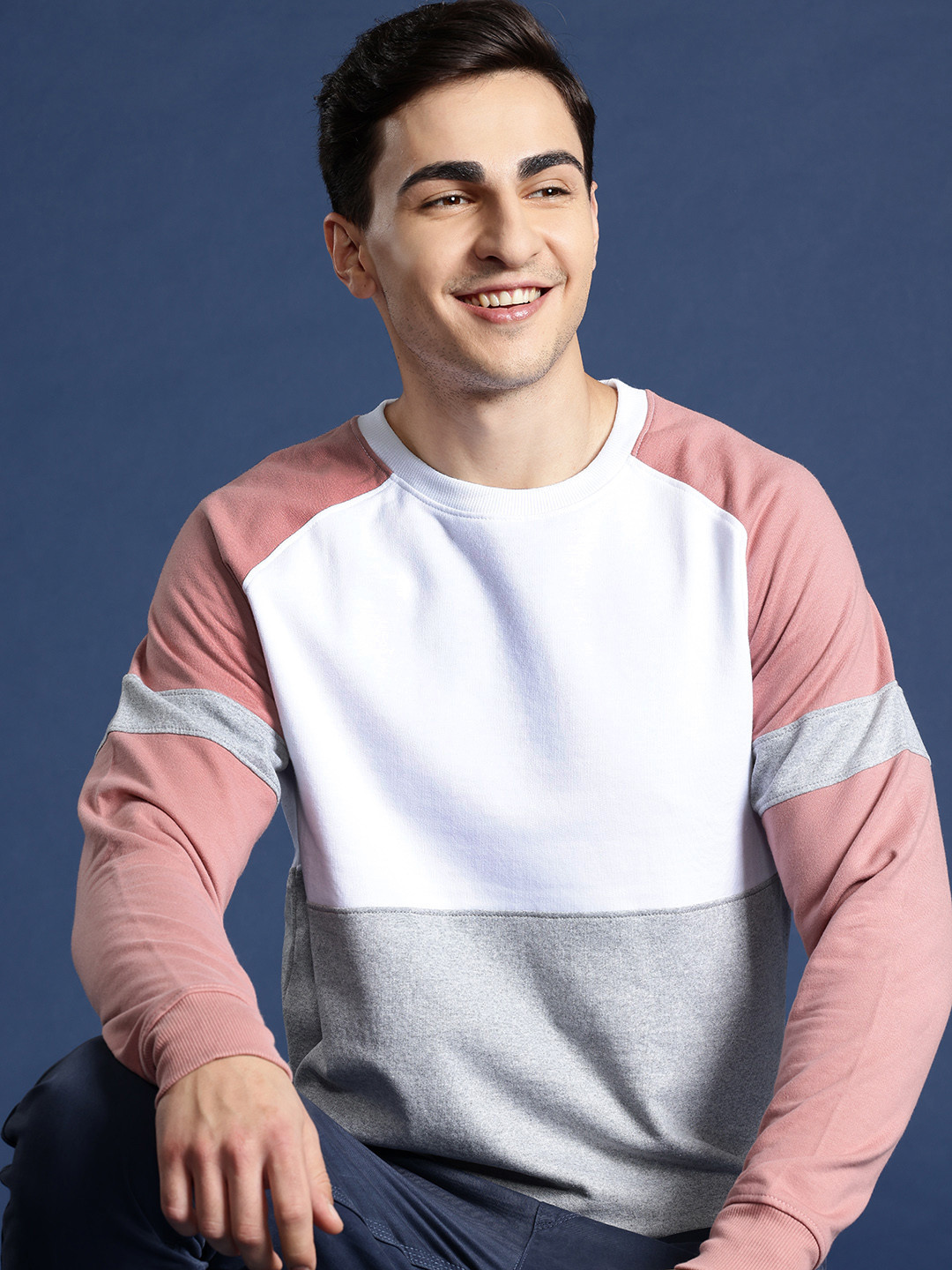 

Mast & Harbour Colourblocked Sweatshirt, White