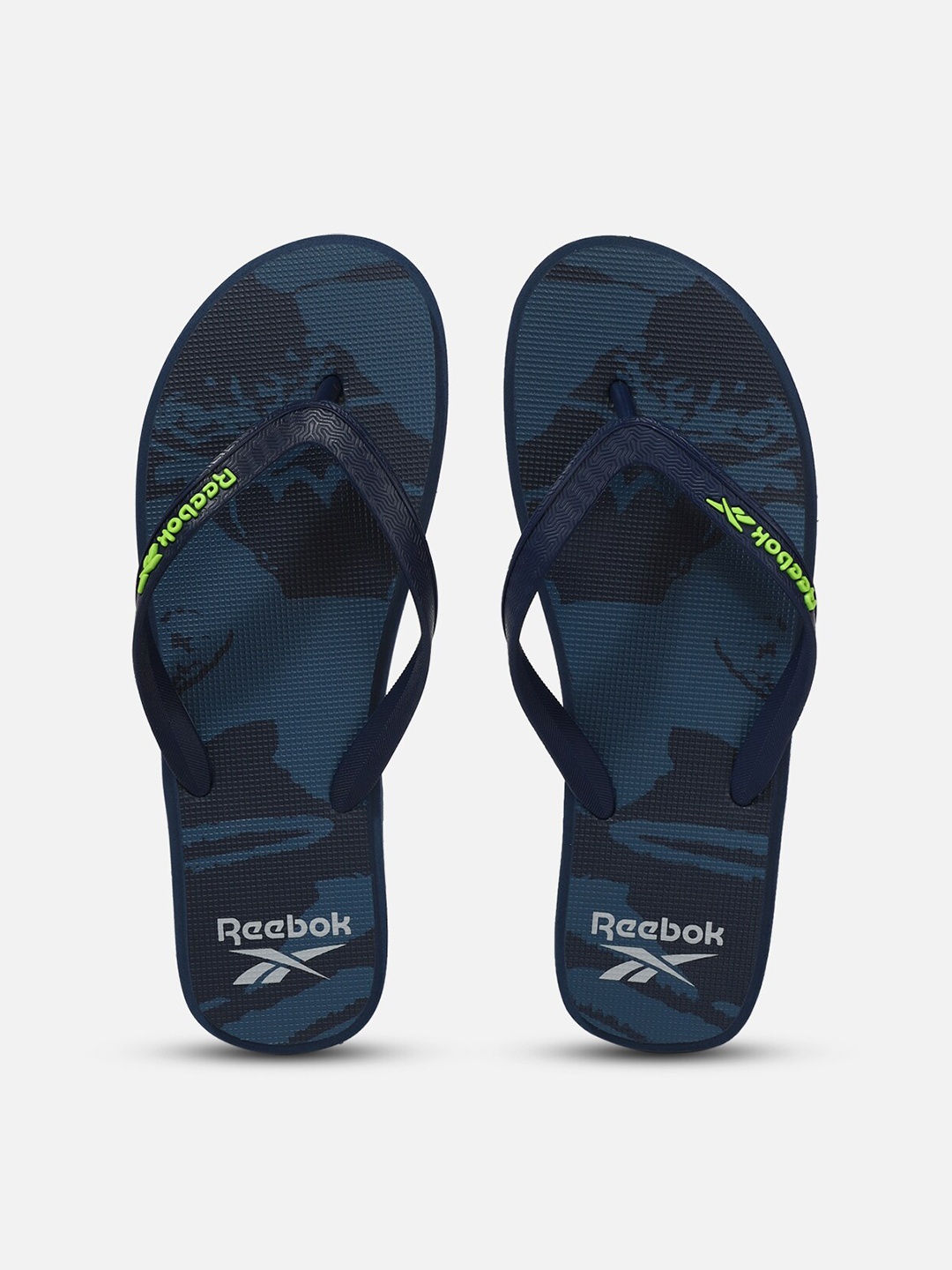 

Reebok Men Logo Printed Male Russel Thong Flip Flops, Navy blue