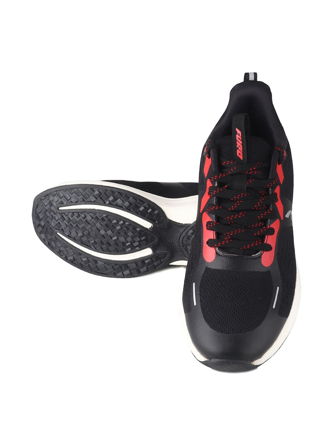 

FURO by Red Chief Men Flyknit Technology Non-Marking Walking Shoes, Black