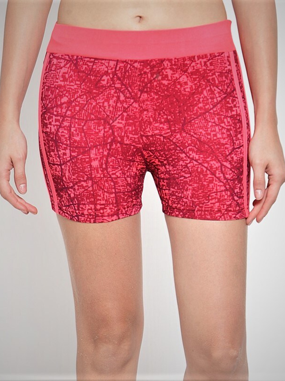 

Claura Red Women Abstract Printed Swim Shorts