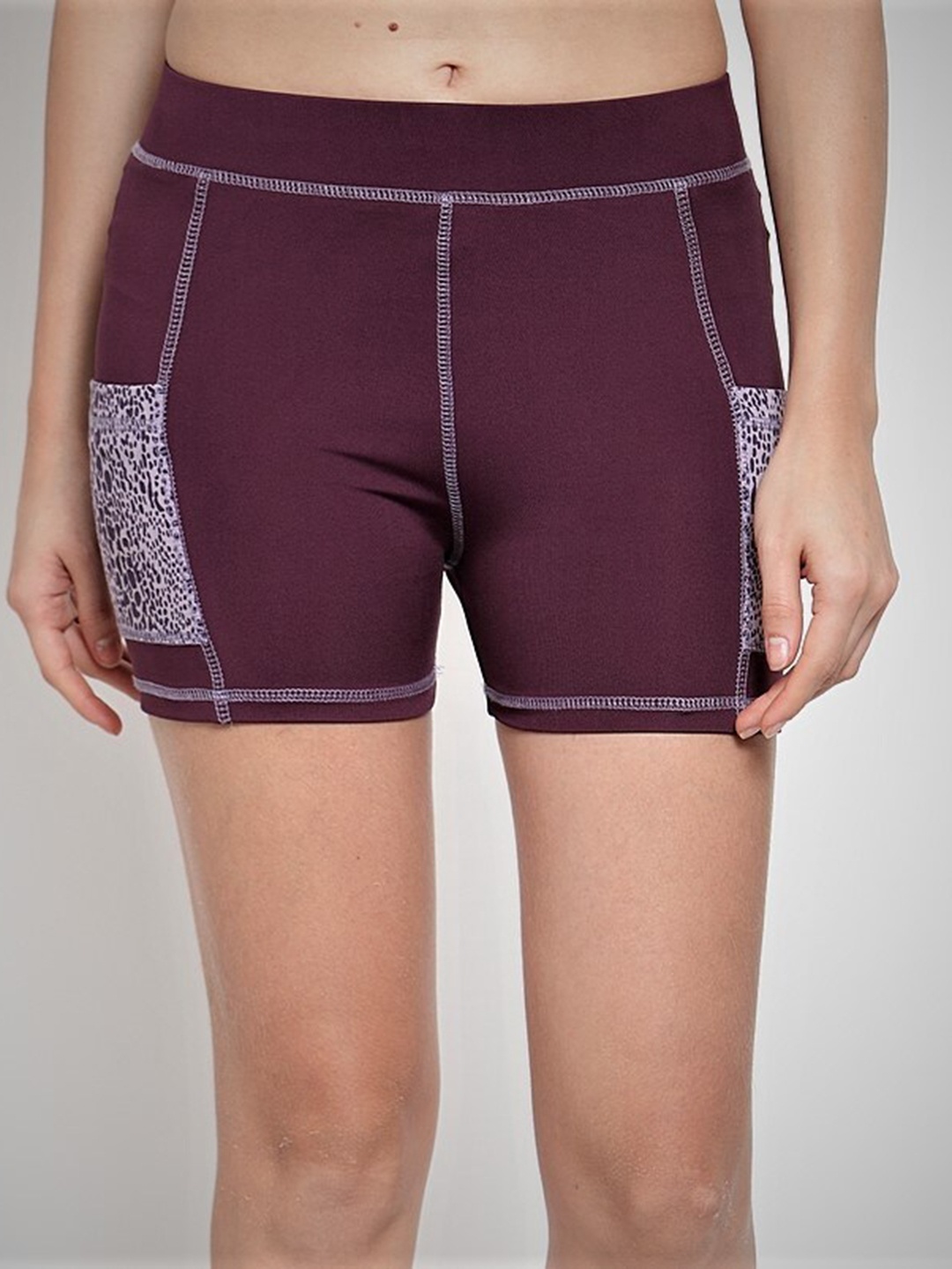 

Claura Women Purple Mid-Rise Swim Shorts