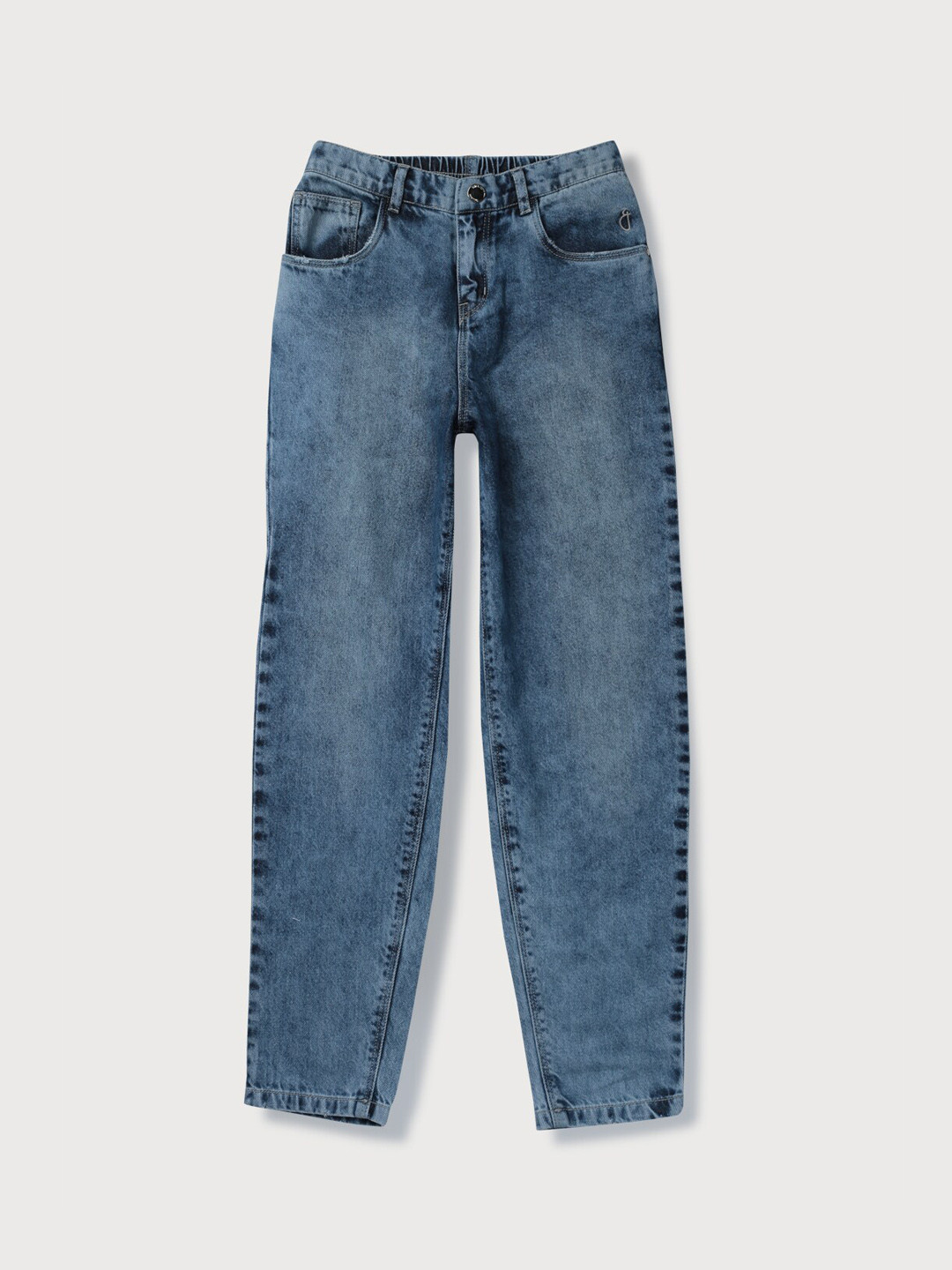 

Gini and Jony Girls Heavy Fade Clean Look Denim Jeans, Blue
