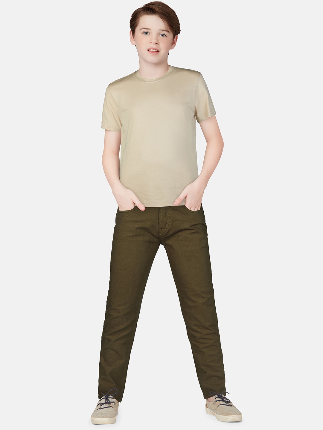 

Gini and Jony Boys Mid-Rise Denim Jeans, Khaki