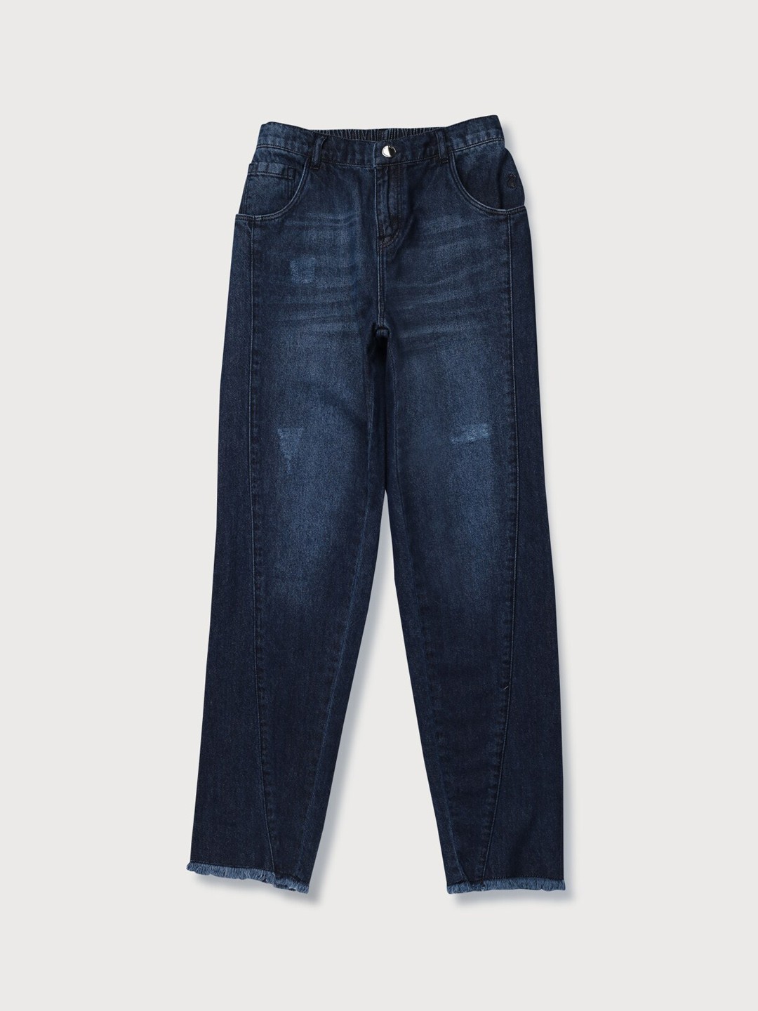 

Gini and Jony Girls Low Distress Light Fade Clean Look Denim Jeans, Navy blue
