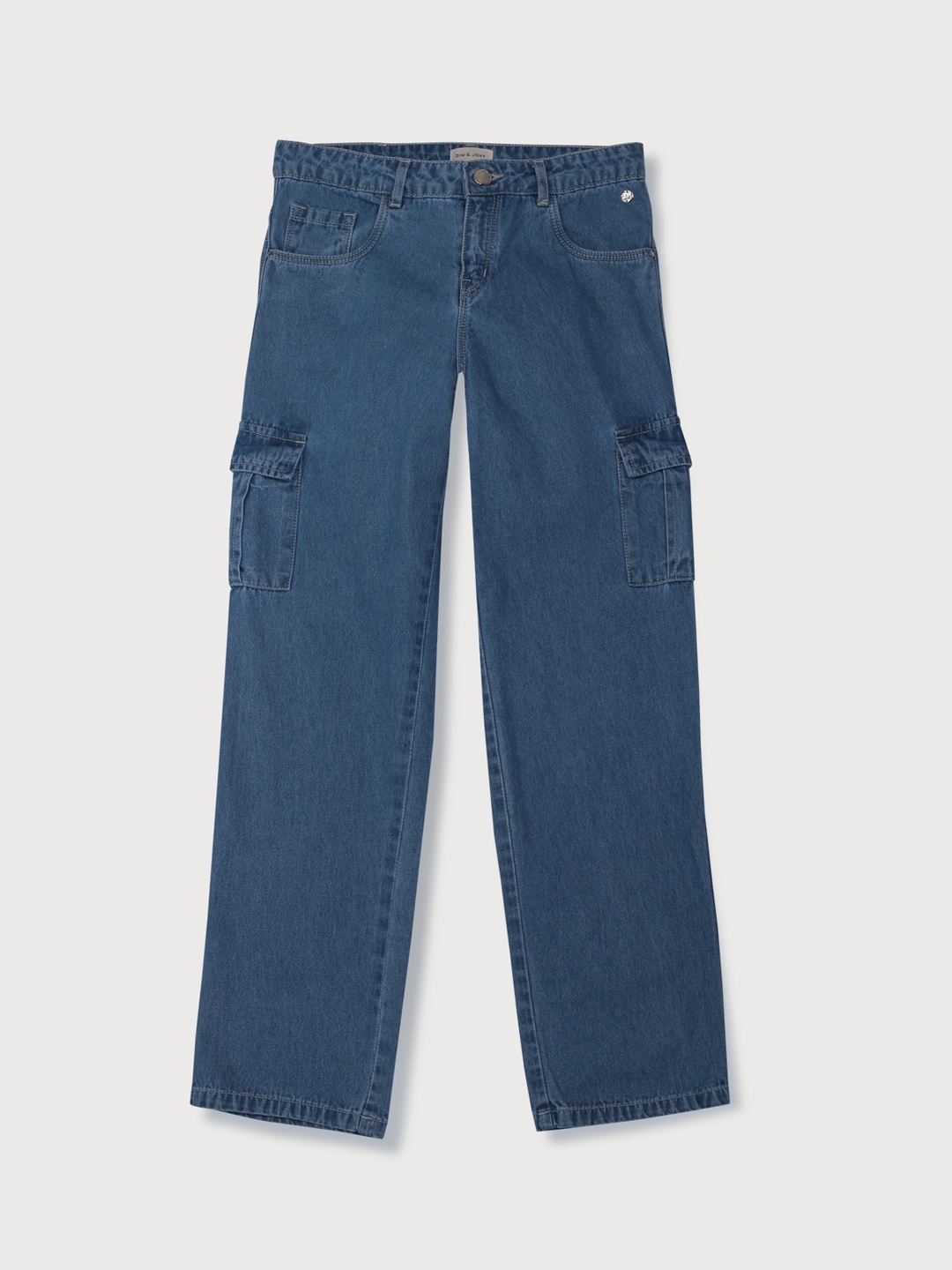 

Gini and Jony Girls Mid-Rise Clean Look Light Fade Jeans, Blue
