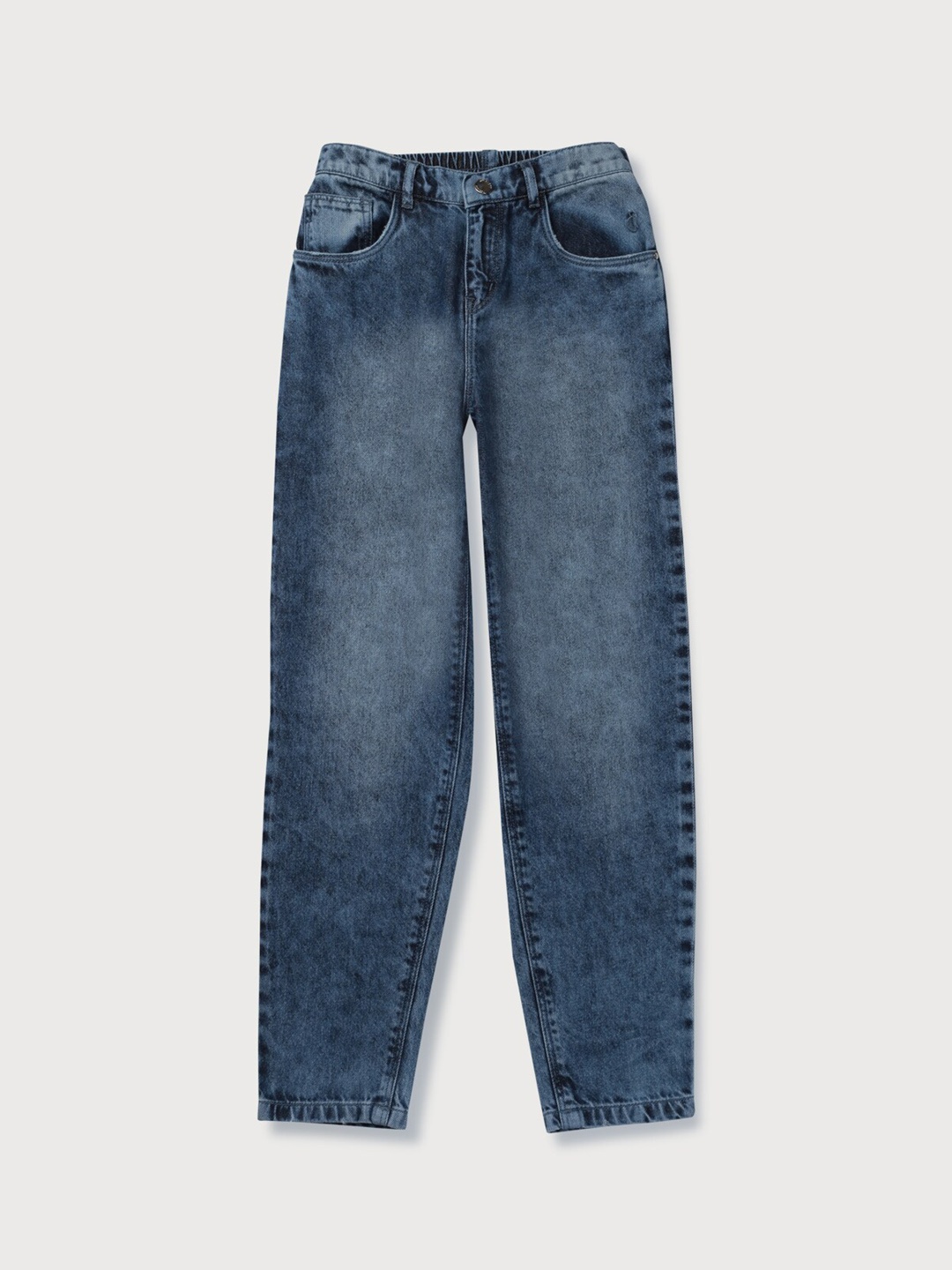

Gini and Jony Girls Mid-Rise Fight Fade Clean Look Jeans, Blue