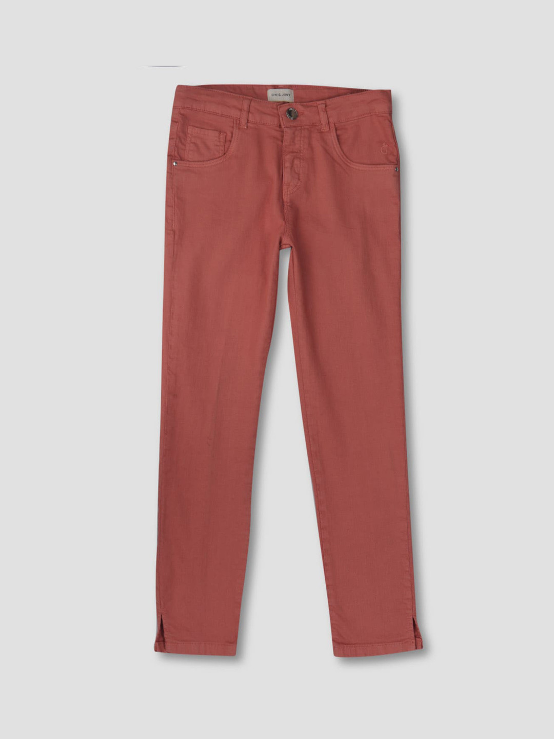 

Gini and Jony Girls Mid Rise Denim Jeans, Orange