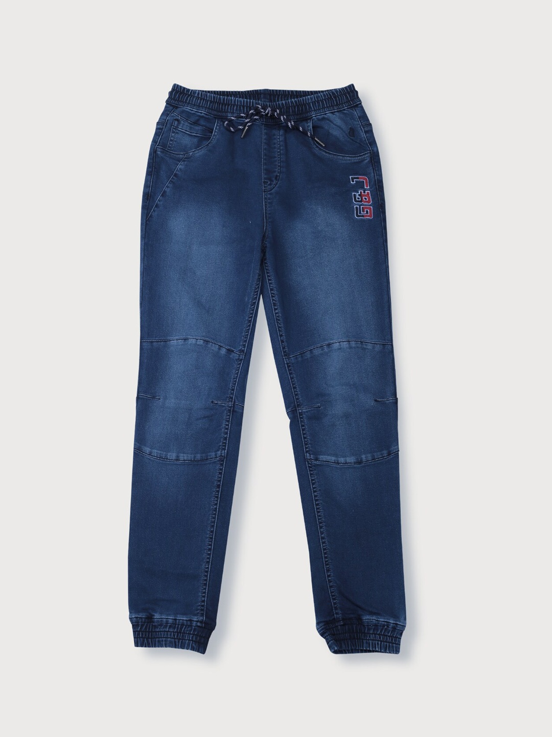 

Gini and Jony Boys Mid-Rise Jogger Fit Clean Look Light Fade Jeans, Navy blue