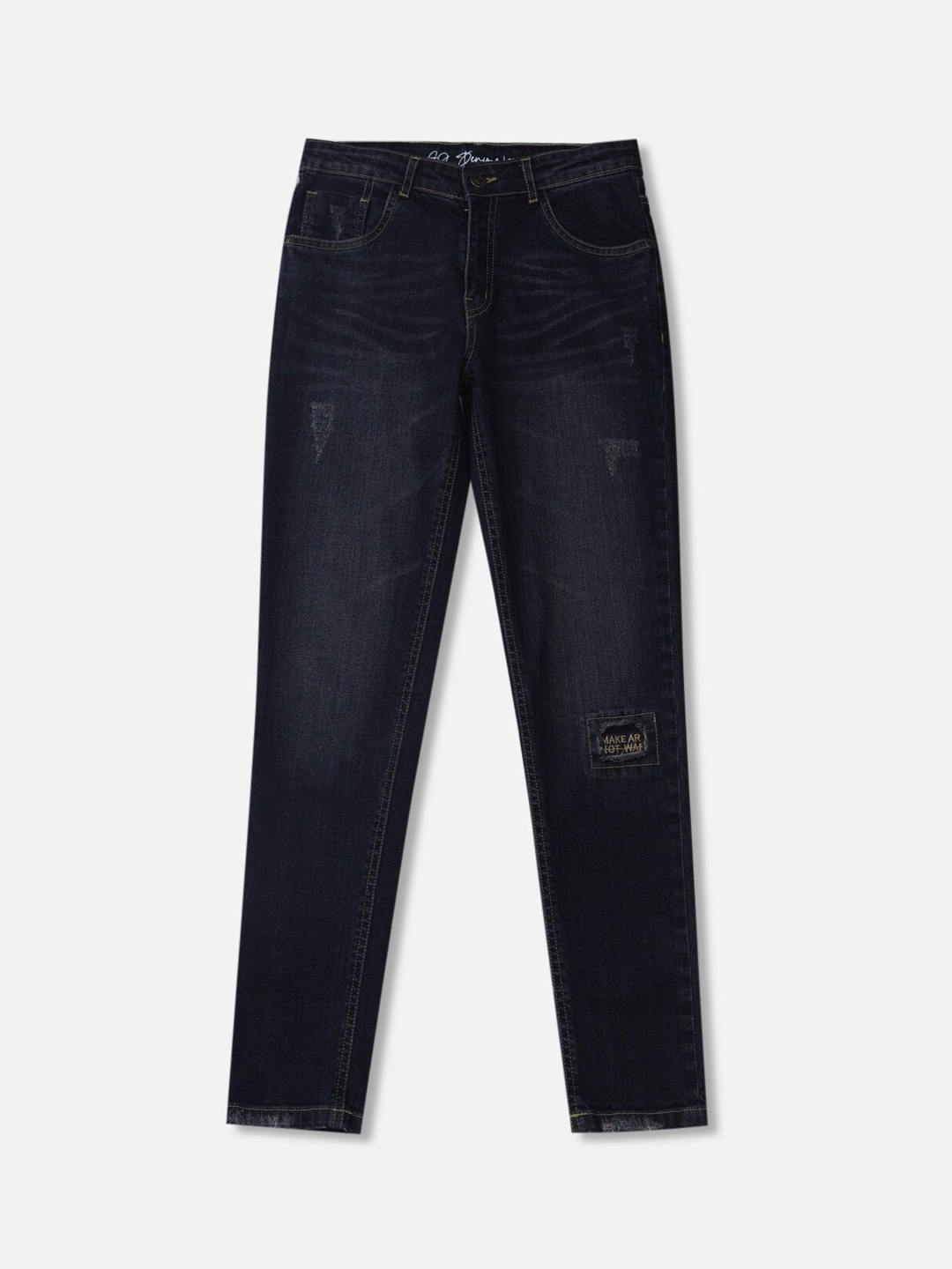 

Gini and Jony Boys Mid-Rise Light Fade Mildly Distressed Jeans, Blue