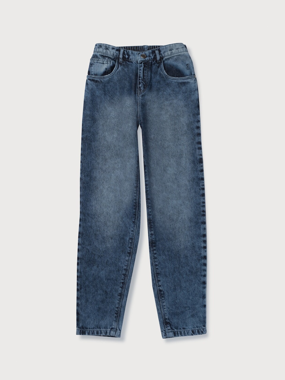 

Gini and Jony Girls Clean Look Heavy Fade Denim Jeans, Blue