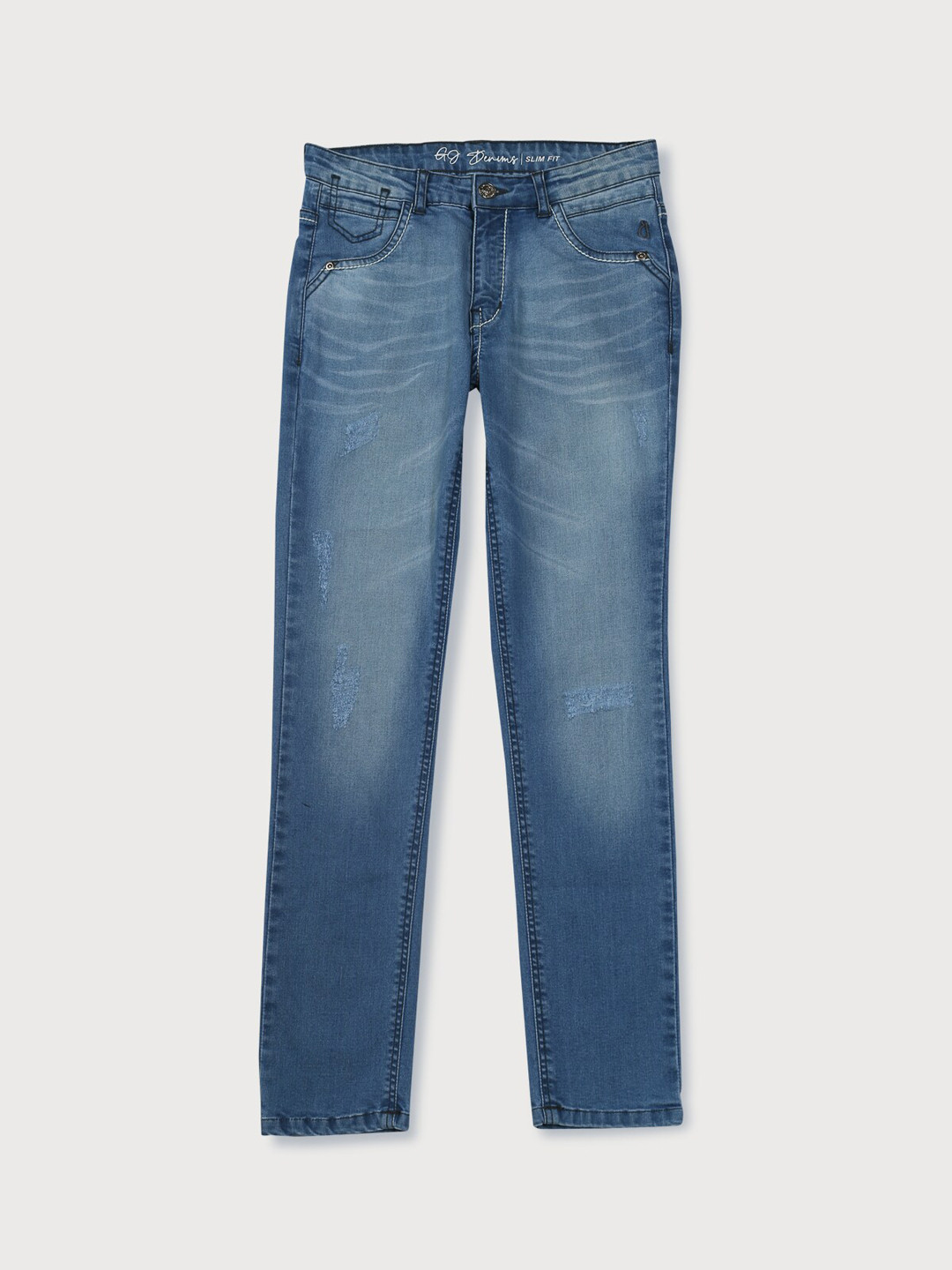 

Gini and Jony Boys Low Distress Heavy Fade Denim Jeans, Blue
