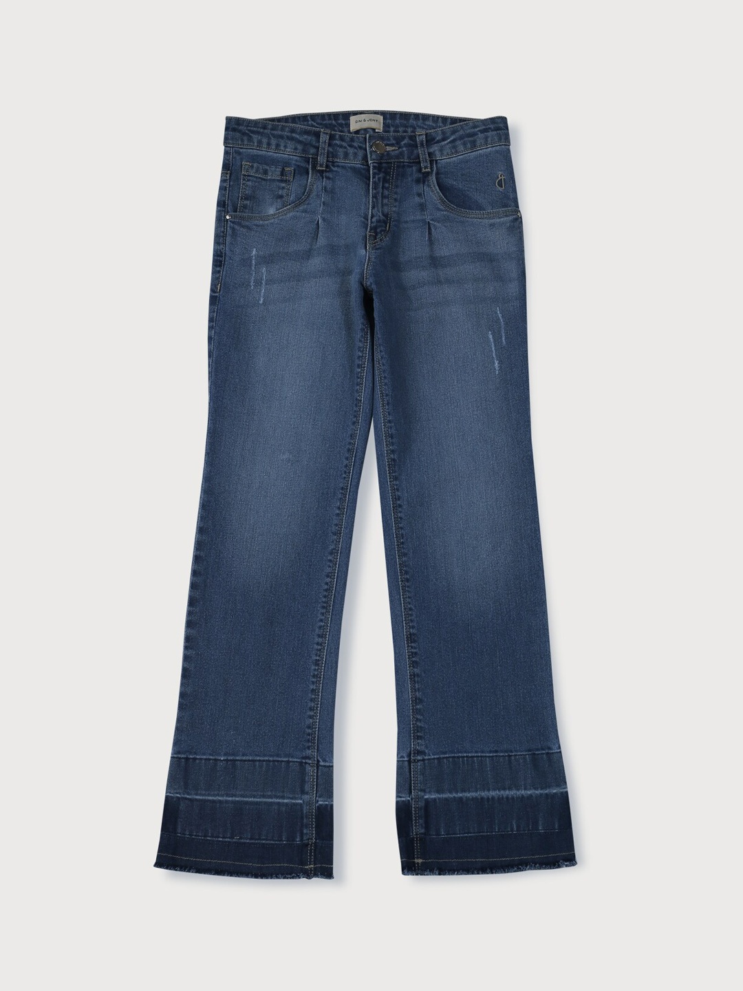 

Gini and Jony Kids Girls Mid-Rise Light Fade Clean Look Jeans, Blue