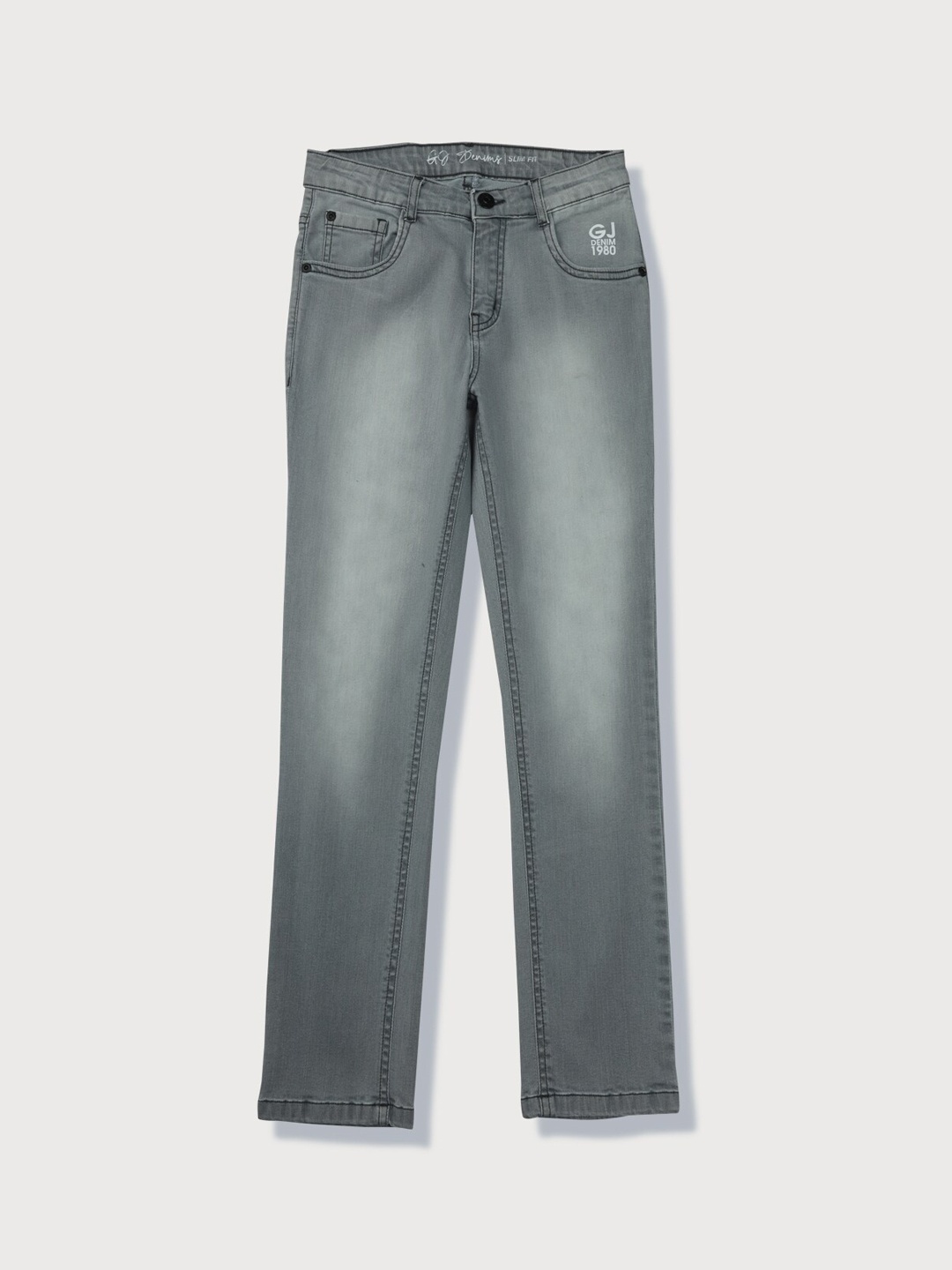 

Gini and Jony Boys Mid Rise Clean Look Heavy Fade Denim Jeans, Grey