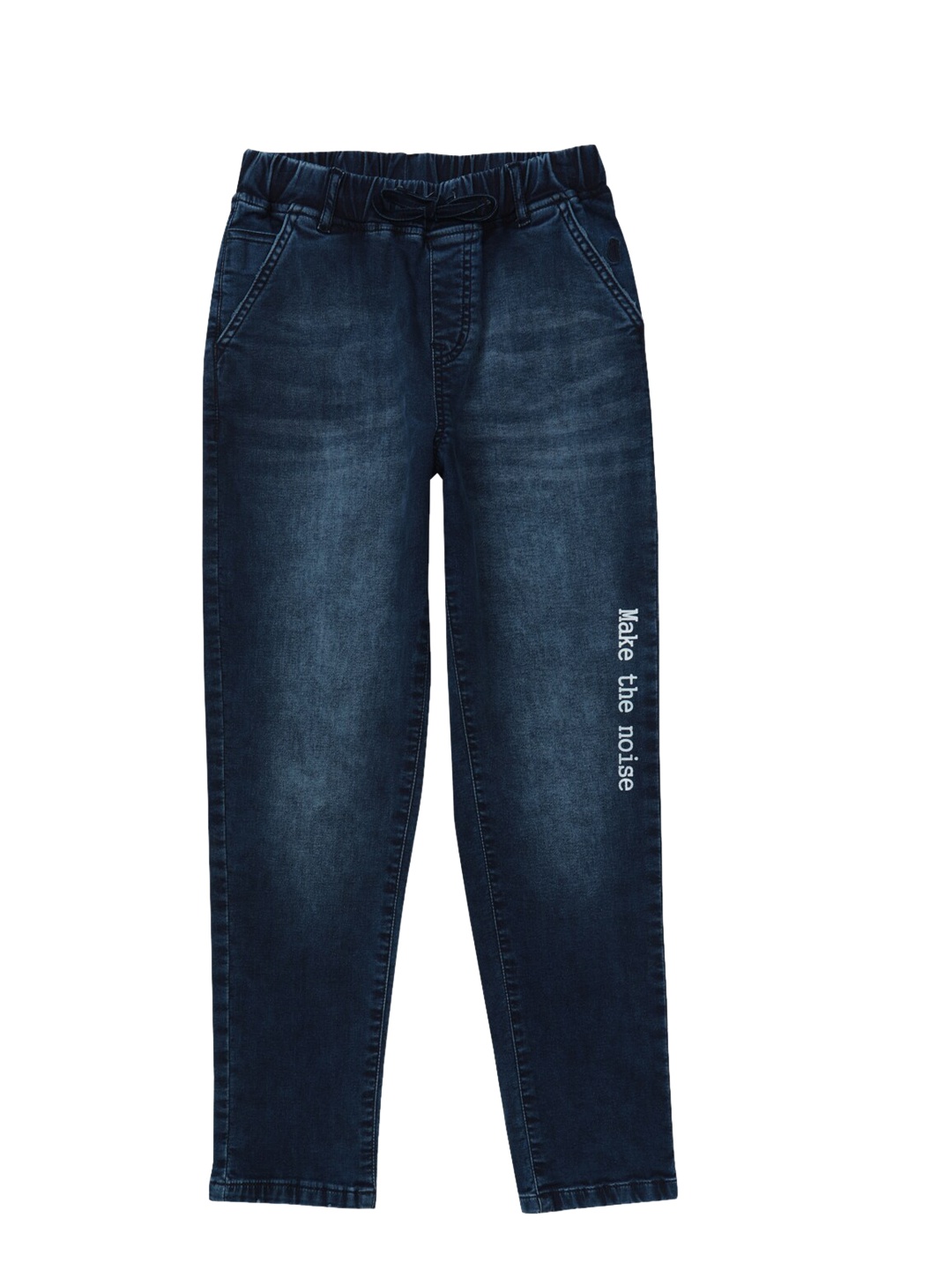 

Gini and Jony Boys Mid Rise Light Fade Clean Look Whiskers Denim Jeans, Navy blue