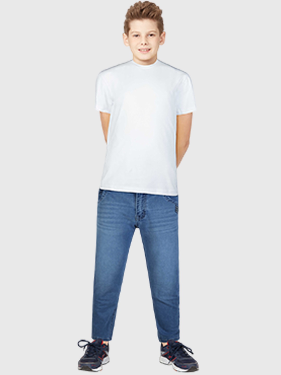 

Gini and Jony Boys Clean Look Mid Rise Light Fade Denim Jeans, Blue