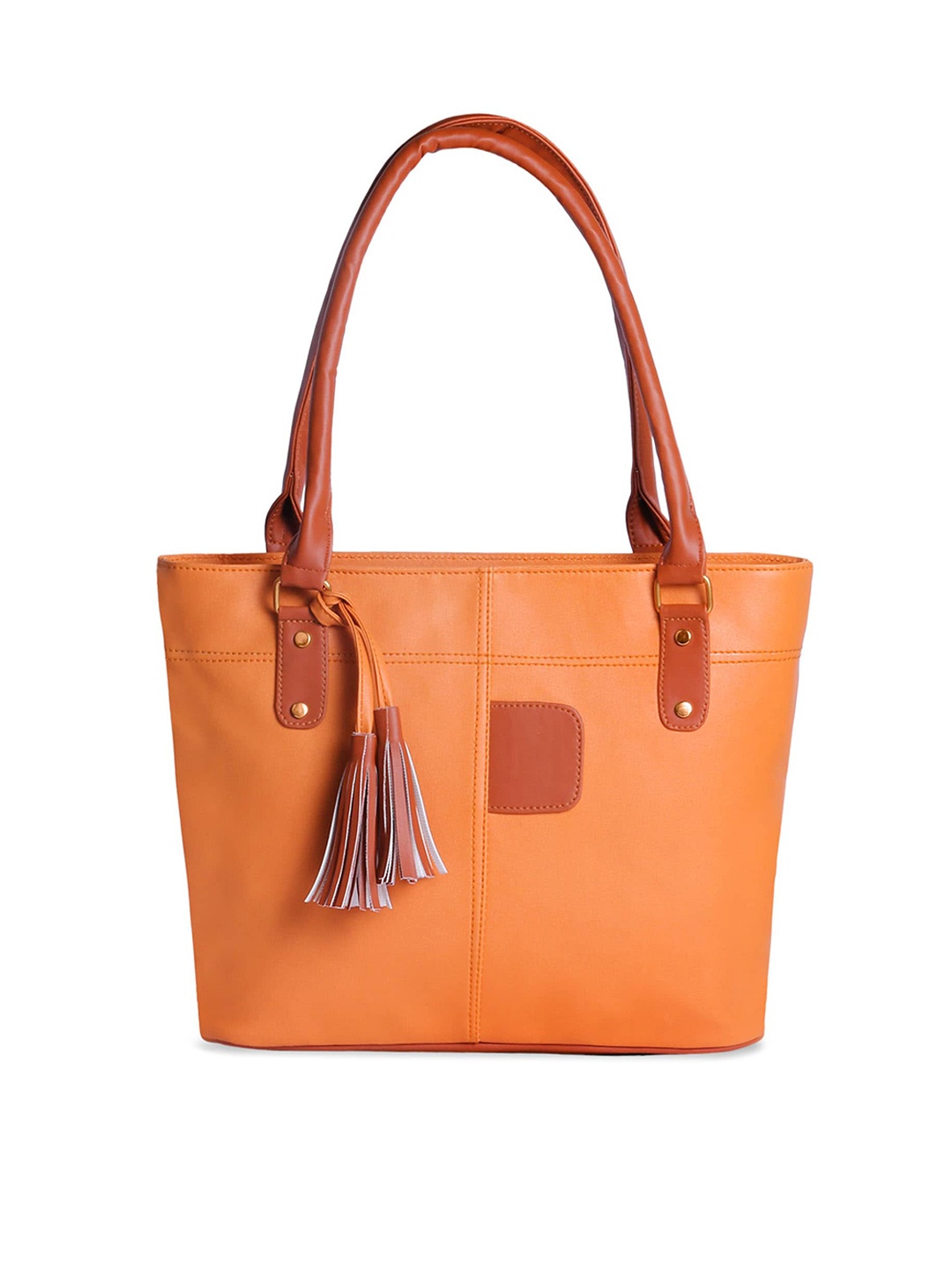 

The Mini NEEDLE Structured Shoulder Bag With Tasselled, Orange