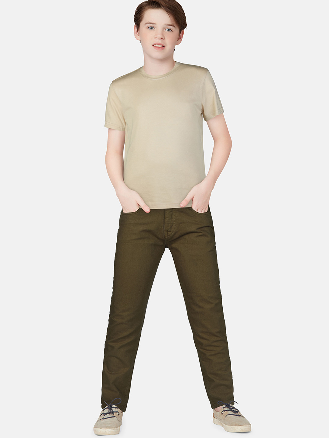 

Gini and Jony Boys Mid-Rise Clean Look Jeans, Khaki