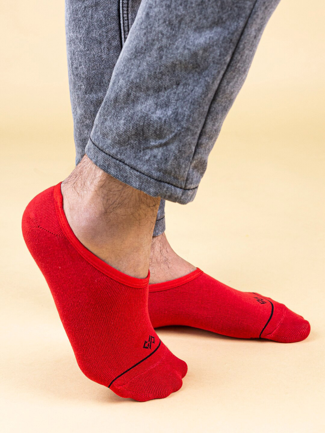 

Dynamocks Pack Of 3 Shoe-Liners Socks, Red