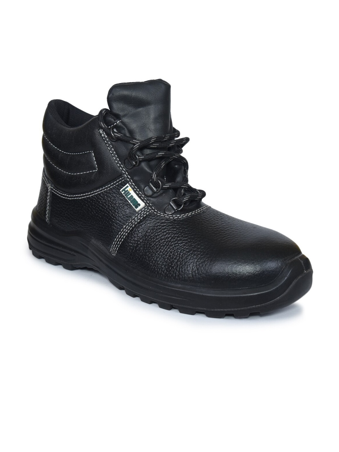 

Ajanta Men Textured Leather Regular Boots, Black