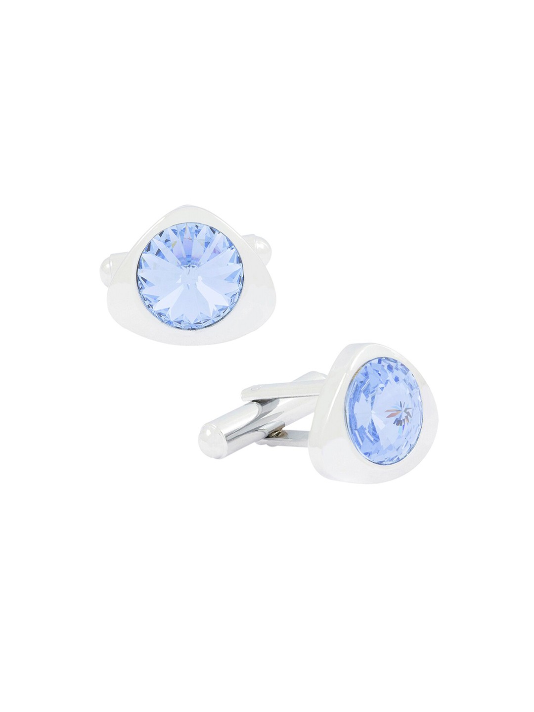 

ZIVOM Silver-Plated Triangle Crystal Formal Cufflinks