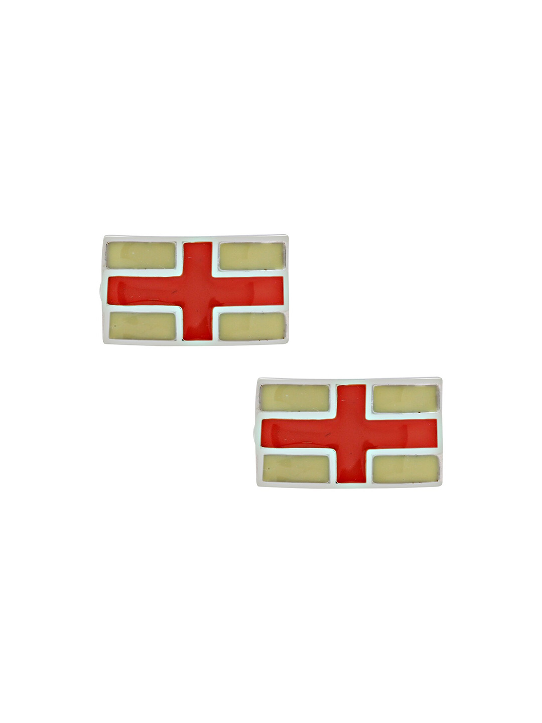 

ZIVOM Silver-Plated Swiss Printed Formal Cufflinks