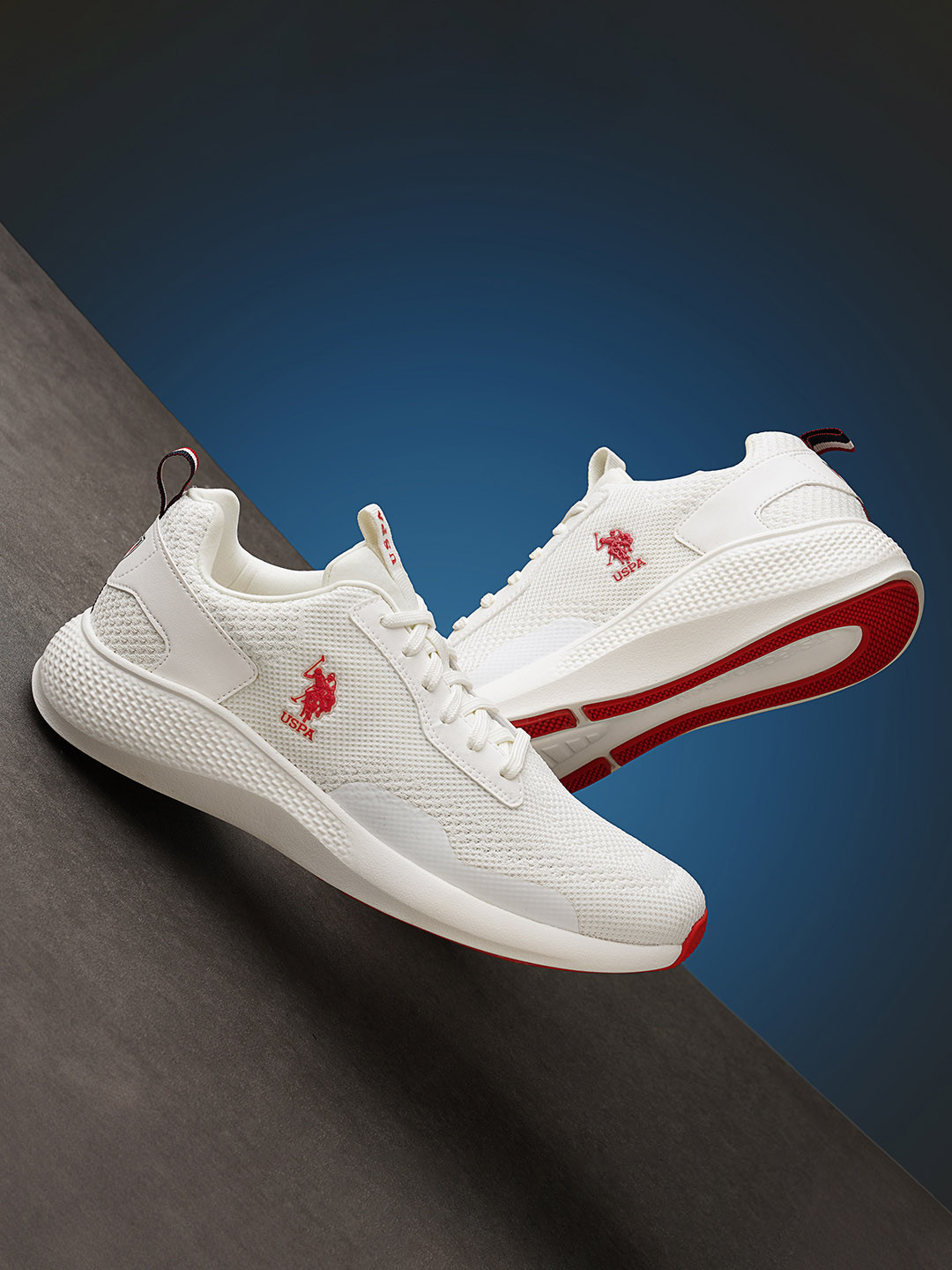 

U.S. Polo Assn. Men GRAFF 2 0 Textile Marking Running Shoes, White