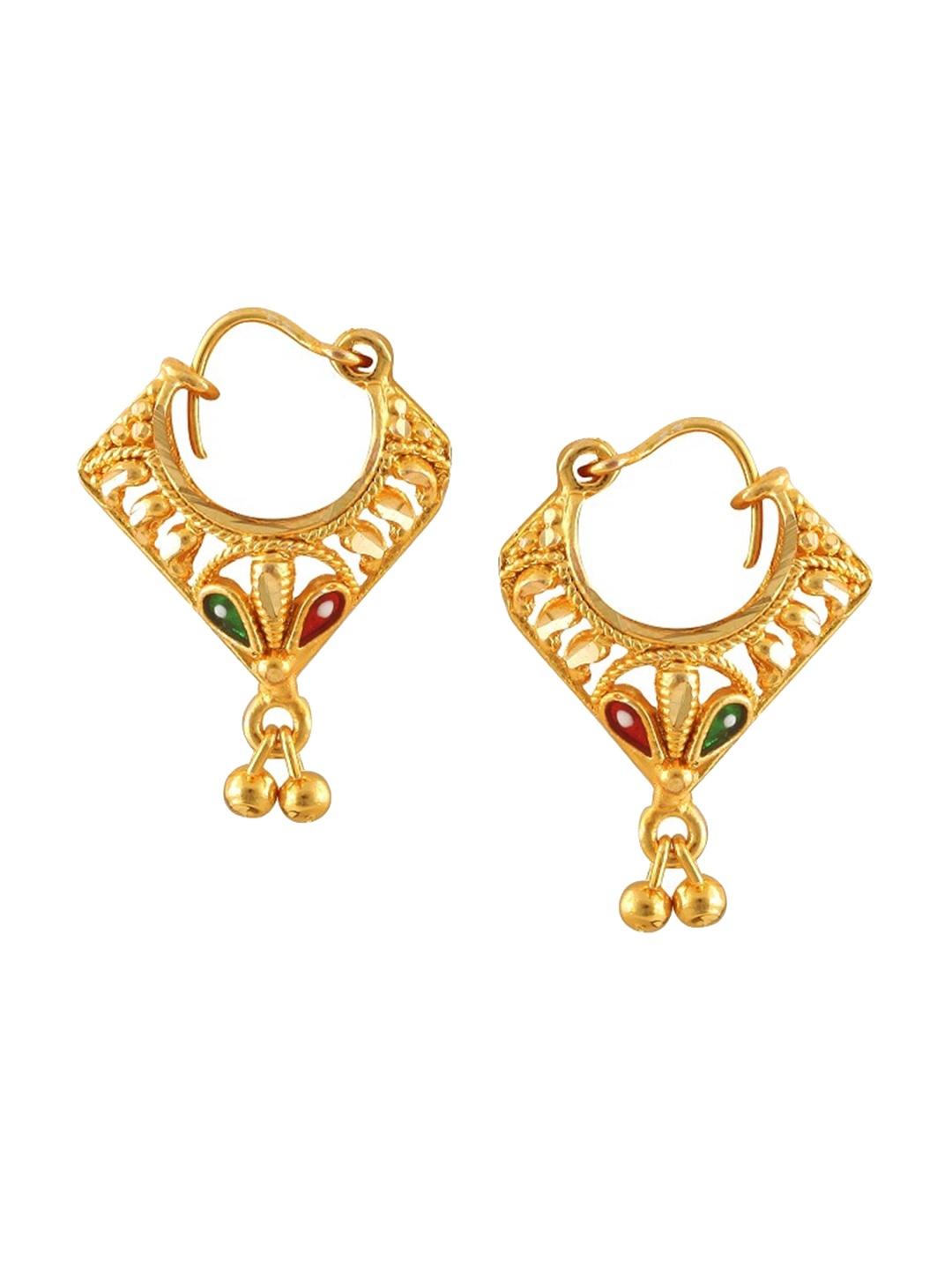 

Vighnaharta Gold-Plated Contemporary Drop Earrings