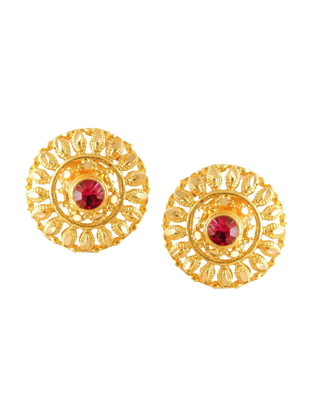 

Vighnaharta Gold-Plated Floral Studs Earrings