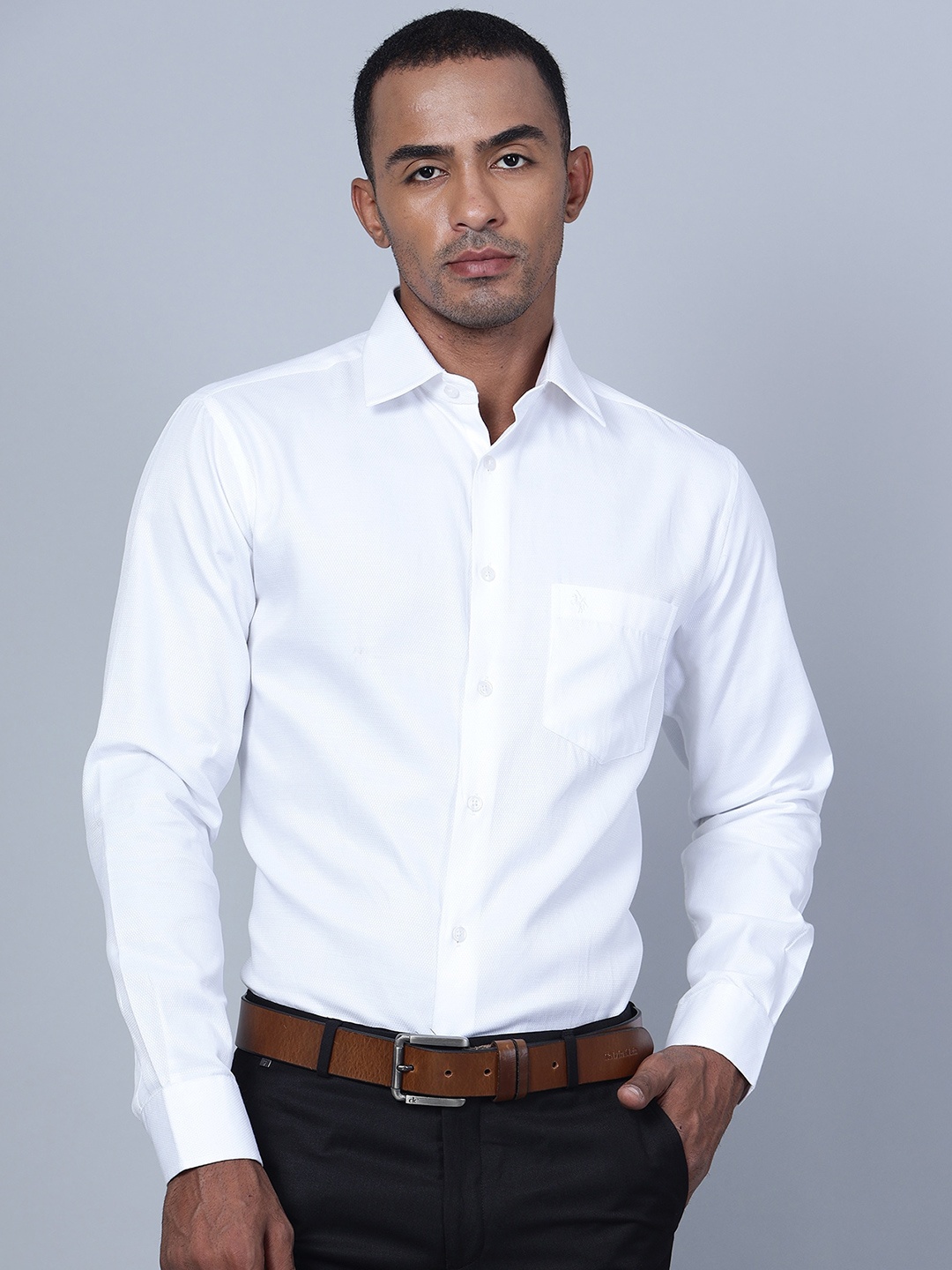 

Cantabil Smart Fit Spread Collar Formal Shirt, White